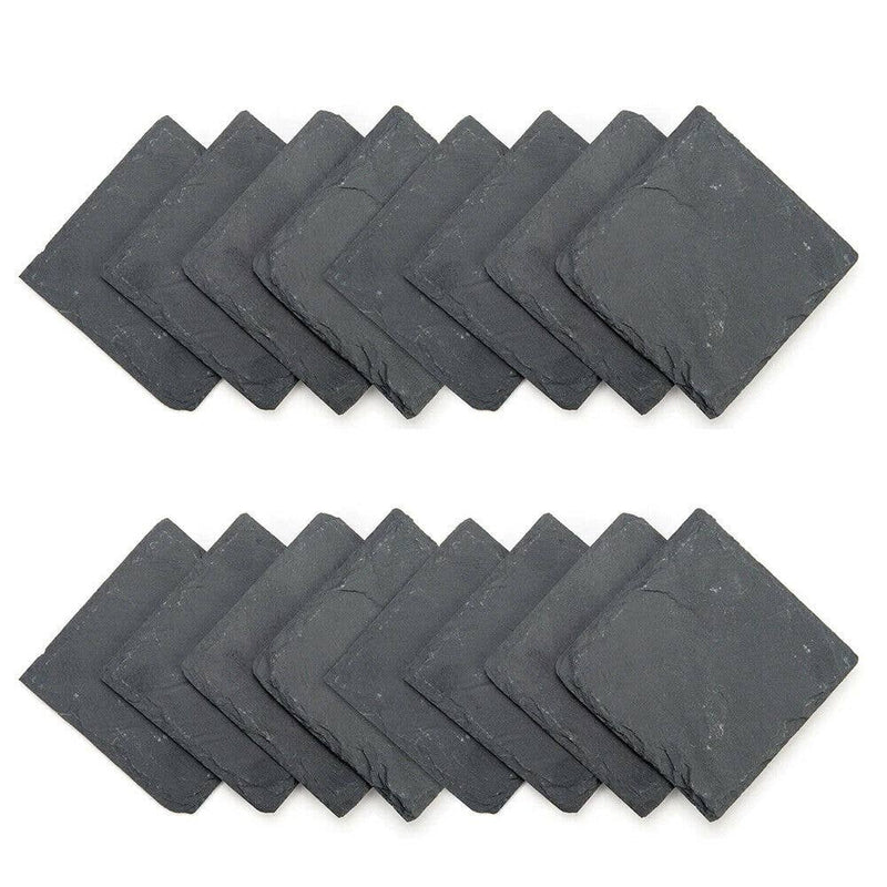 Natural slate coaster set