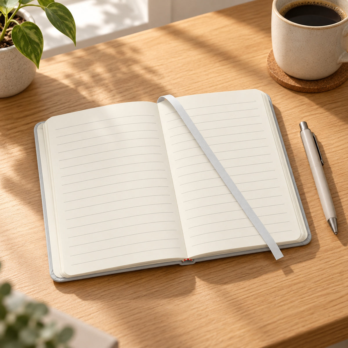 A5 Soft-Touch Lined Journal lifestyle view