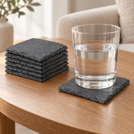 Natural Slate Coaster Set lifestyle view